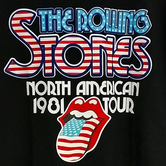 The Rolling Stone North American 1981 Tour Rock N' Roll Adult Rare T-Shirt L - Picture 2 of 4